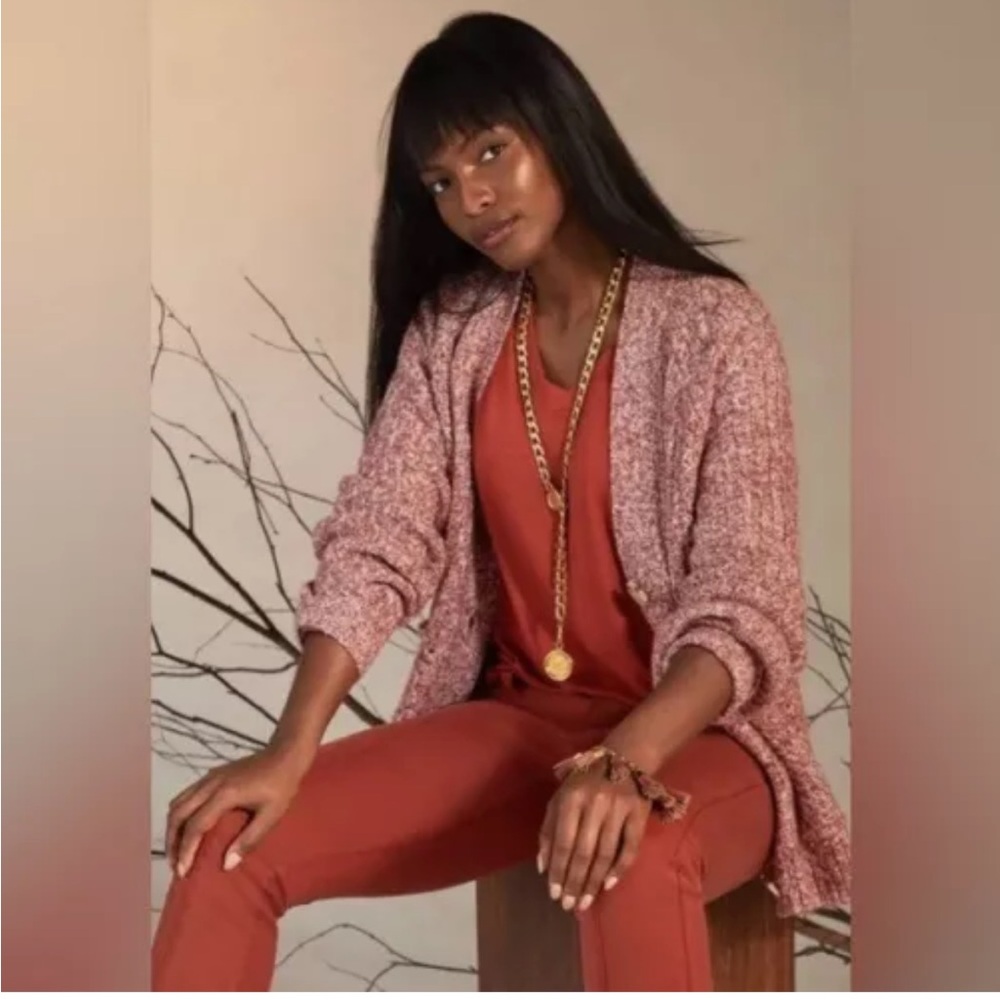 Cabi marked rust cardigan.